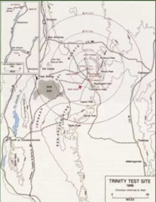 MAP OF TRINITY TEST SITE