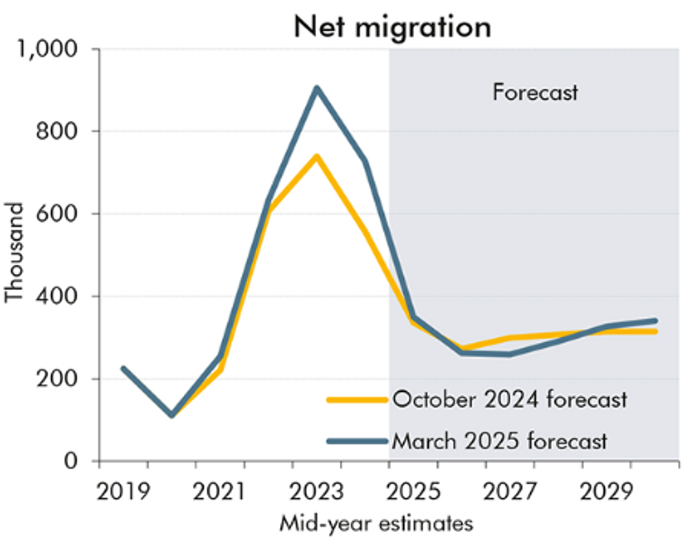 Net migration forecast
