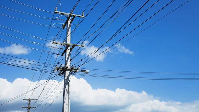 Power lines.