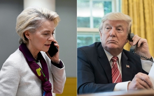 EU Commission President Ursula von der Leyen (left), US President Donald Trump [AFP = Yonhap News]