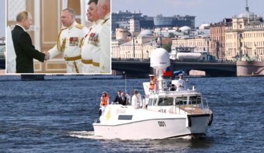 Ukrainian drone attacks force Russia to cancel naval parade during Putin visit