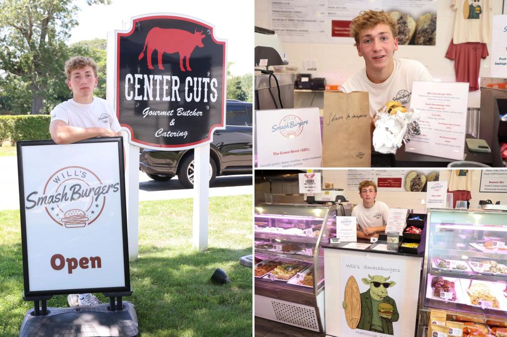 Long Island teen starts burger business where veterans eat for free, proceeds support military members