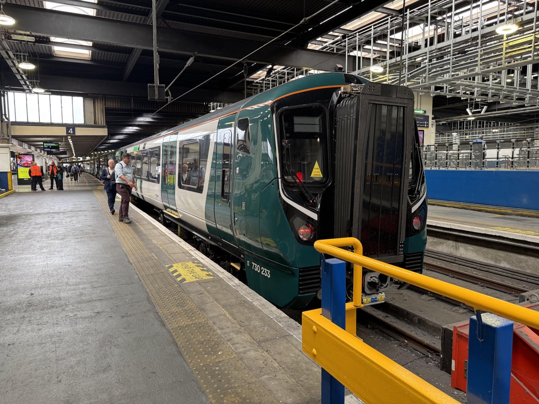 I was on the first London Northwestern Railway Class 730/2 train