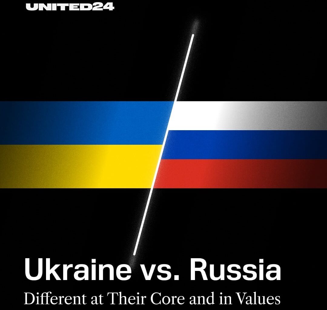 Ukraine and Russia stand worlds apart in their core values