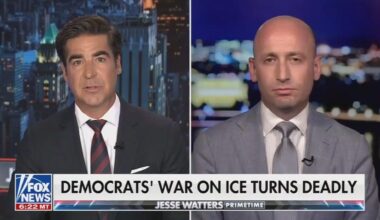 Media Matters: Jesse Watters accuses Democrats of “straight up treason” | Video: In a Fox News interview with Jesse Watters, Trump White House official Stephen Miller claimed that "there's an insurrectionist movement in the Democratic Party that is inspiring domestic terrorism against ICE."