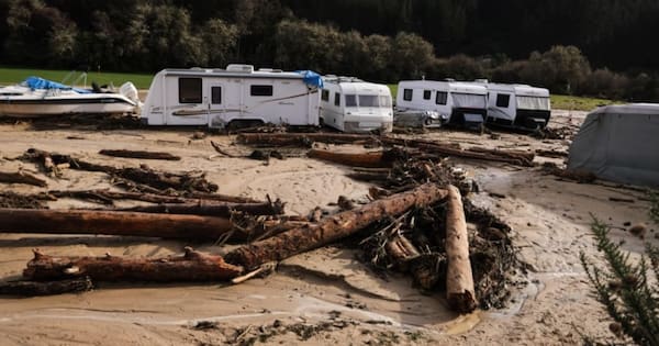 Rescue, devastating damage after creek floods through Tasman holiday park