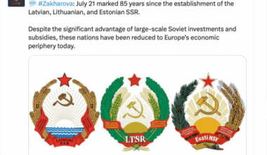 The Russian Foreign Ministry commemorates the USSR’s grip on the Baltics — calling Latvia, Lithuania, and Estonia “backwaters.” Yet today, it's Russia that's cut off from the West, locked in war, and sliding into decline while the Baltics thrive in NATO and the EU.