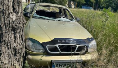 Russian FPV-drone hit civilian car and killed whole family near Dobropillia town, Donetsk region
