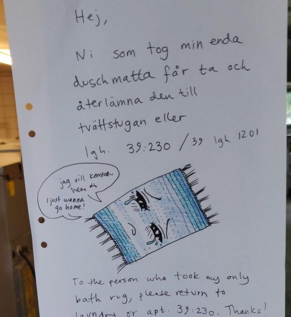 Lapp i tvättstugan från några år tillbaka