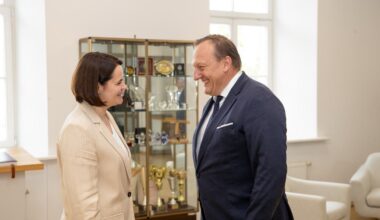 Sviatlana Tsikhanouskaya met with Lithuania’s Minister of the Interior Vladislavas Kondratovičius