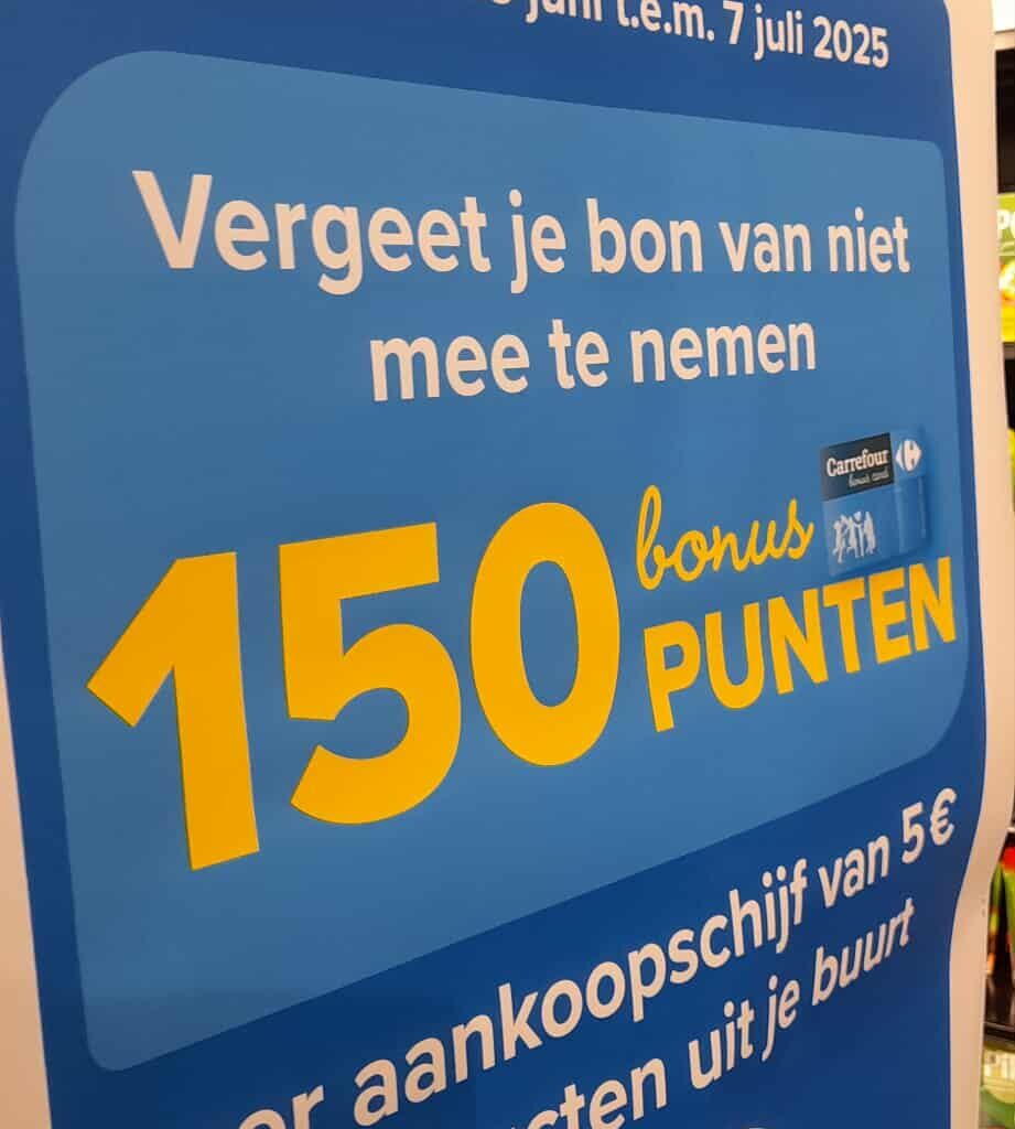 Vergeet je bon van niet mee te nemen