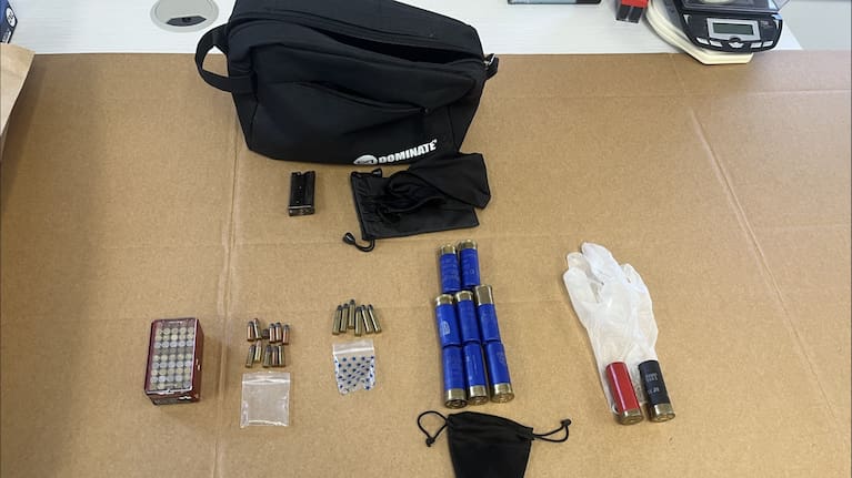 Police said they located about 90 rounds of ammunition.