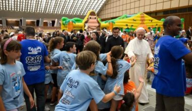 A little girl asked Pope Leo XIV if he went to Mass as a child, his face lit up 