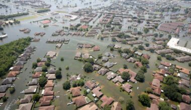 Flooding in Port Arthur during Hurricane Harvey.