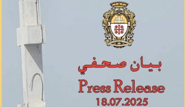 Latin Patriarchate of Jerusalem - Press Release from the Latin Patriarchate