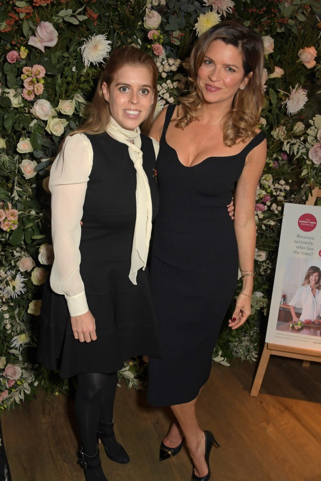 Princess Beatrice and Gabriela Peacock at a book celebration.
