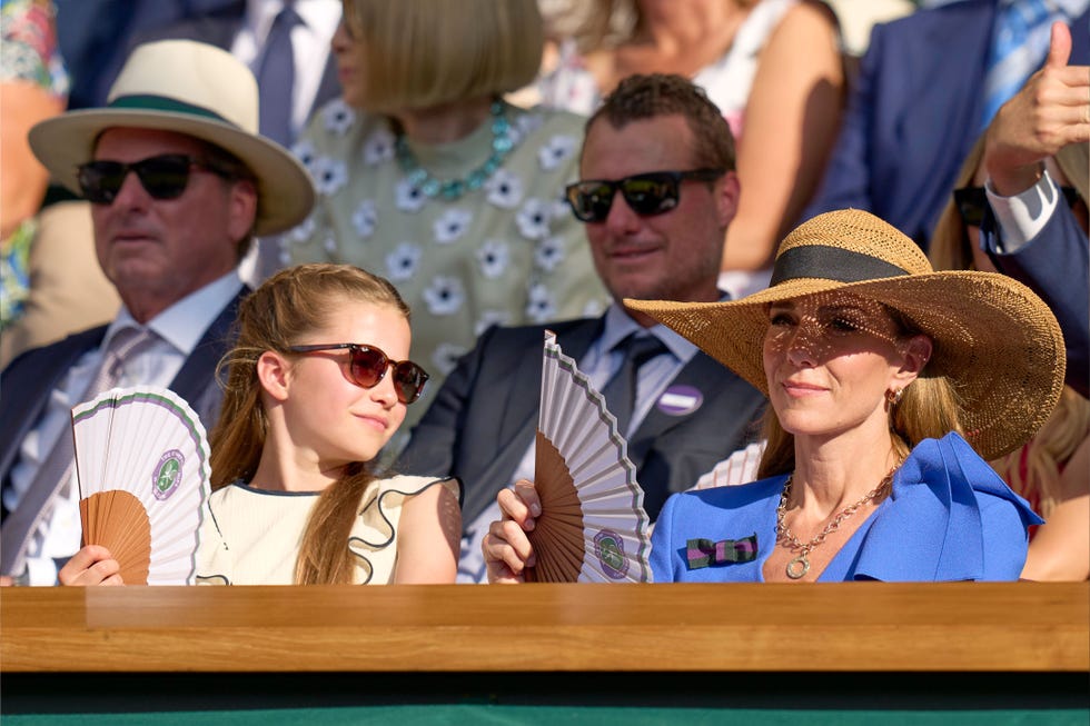 princess of wales and princess charlotte watching wimbledon final 2025