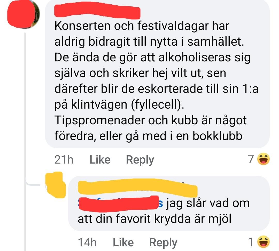 Satte morgonkaffet i halsen över denna härliga kommentar