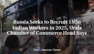 Russia Seeks to Recruit 1Mln Indian Workers in 2025, Urals Chamber of Commerce Head Says