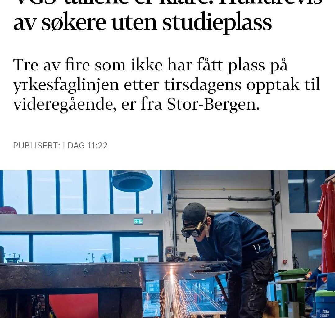 Det var da voldsomt til mange som står uten plass?