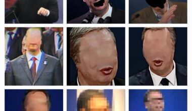 Nezačneme to robiť aj my - People in Serbia hate their corrupt president so much that they blur his face out of photos/videos when posting them online because they can't stand to look at him anymore.