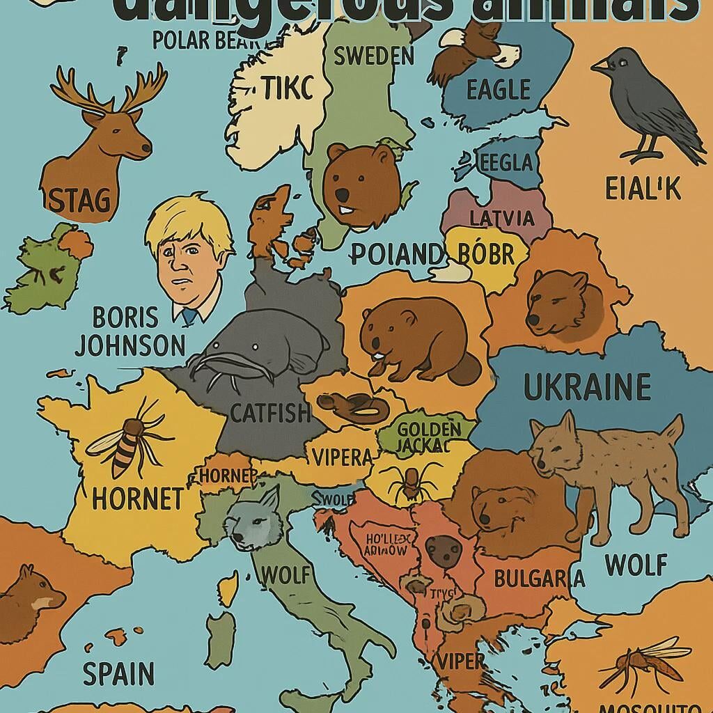 Europe's most dangerous animals, according to AI