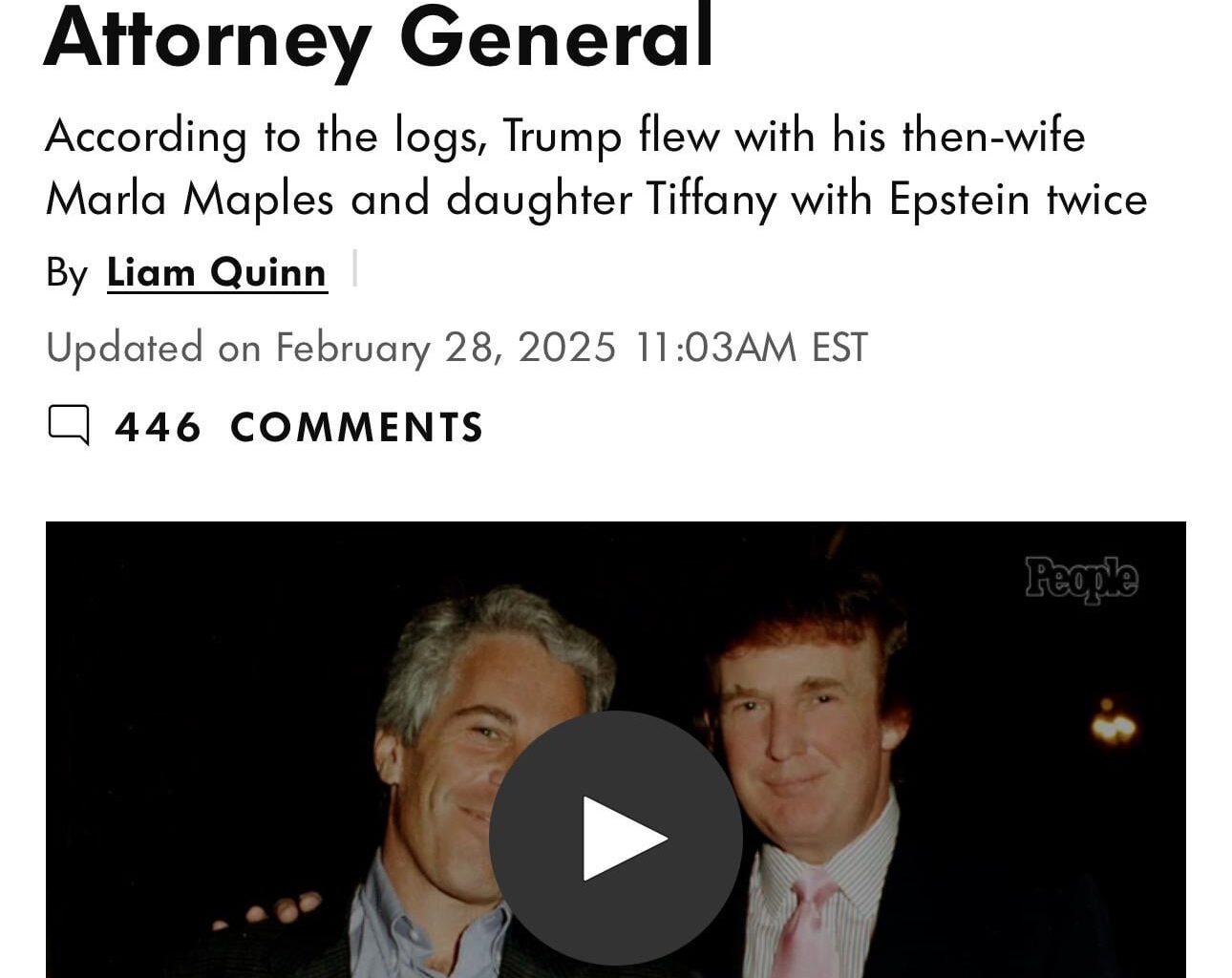 Trump Named in Epstein Flight Logs Released by His Own Attorney General🤔