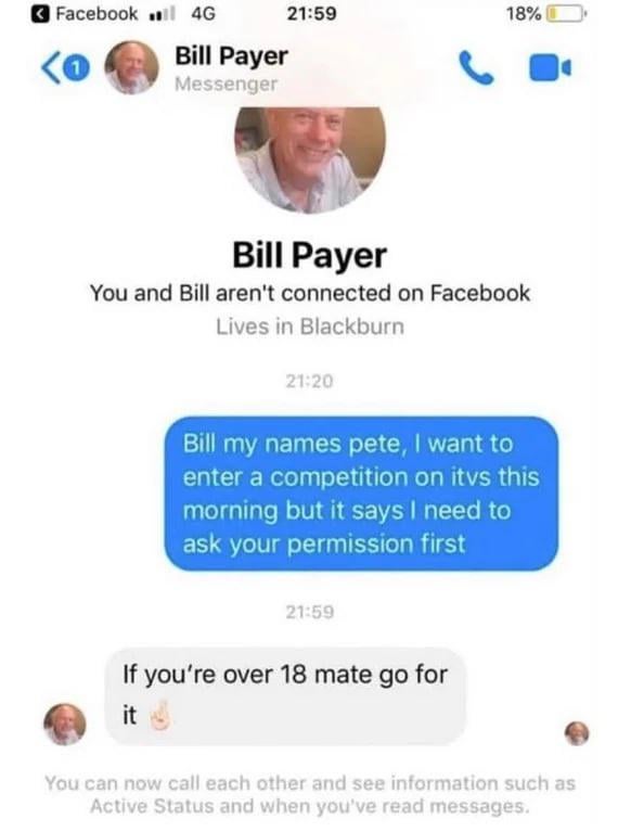 =Least he's relaxed about it=