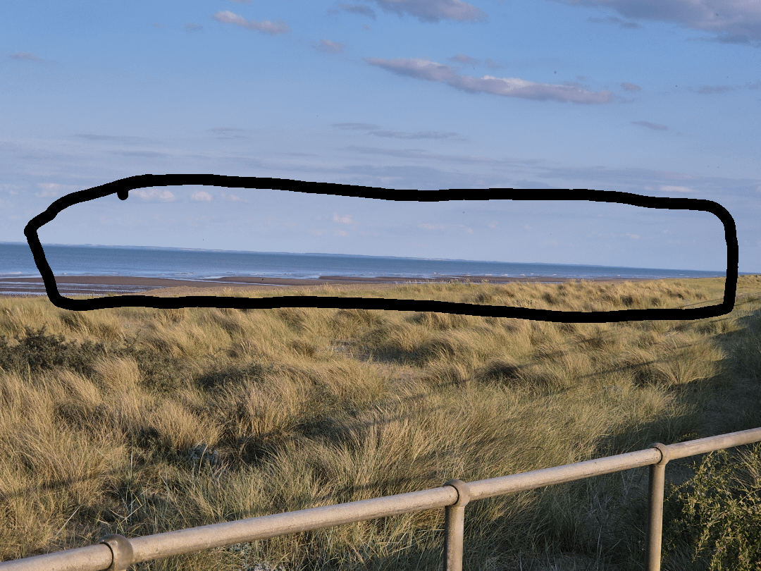 Norfolk seen from Ingoldmells in Lincolnshire. Def very common but still an interesting sight.