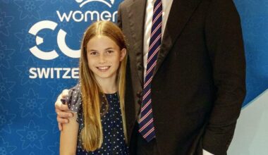 Prince William and Princess Charlotte are in Basel, Switzerland to cheer on the Lionesses this afternoon as they face Spain in the Euros Final.
