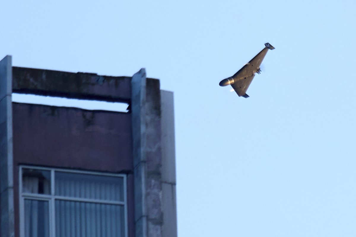  A Russian drone attacking Kyiv