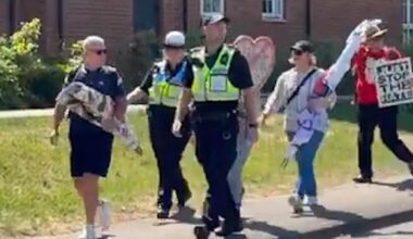 Fury erupts over footage of second police force escorting pro-migrant protesters to asylum seeker hotel as Epping unrest sparks nationwide tensions
