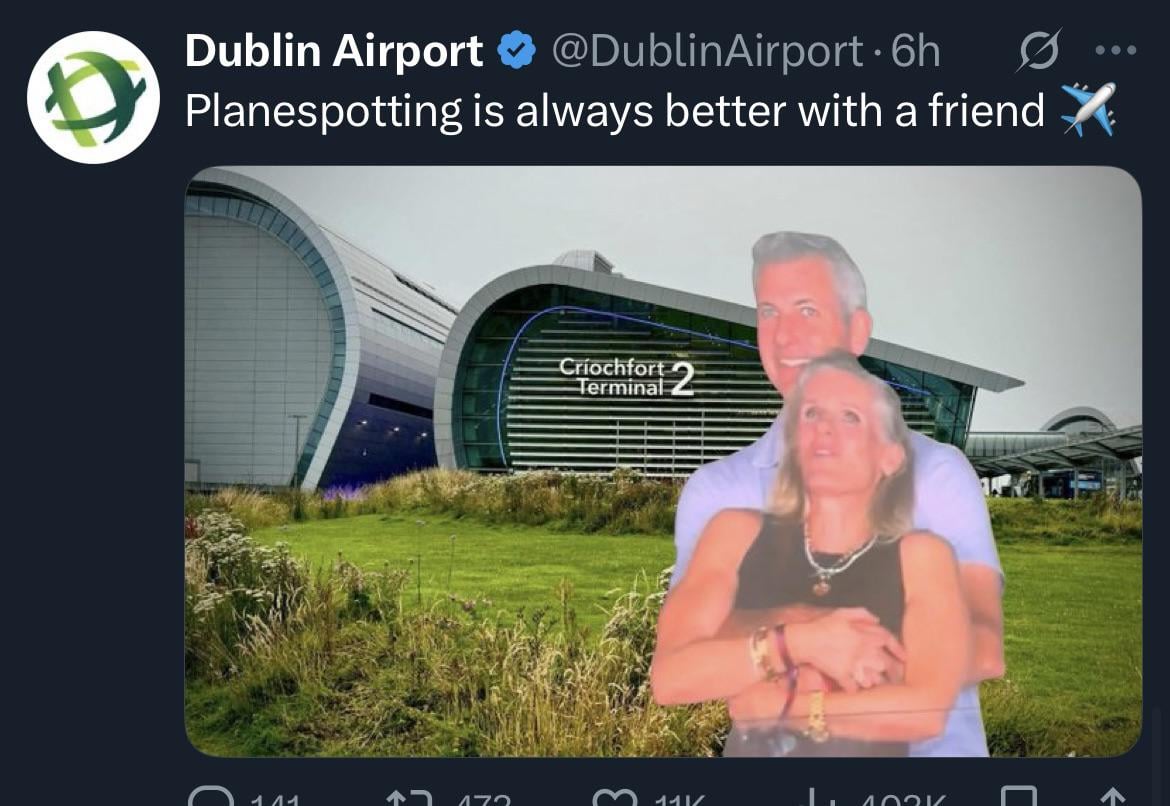 Wild response from Dublin Airport.