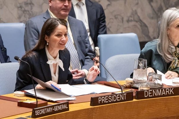 Christina Markus Lassen, Permanent Representative of Denmark to the United Nations and President of the Security Council for the month of March 2025. Photo: UN Photo/Eskinder Debebe