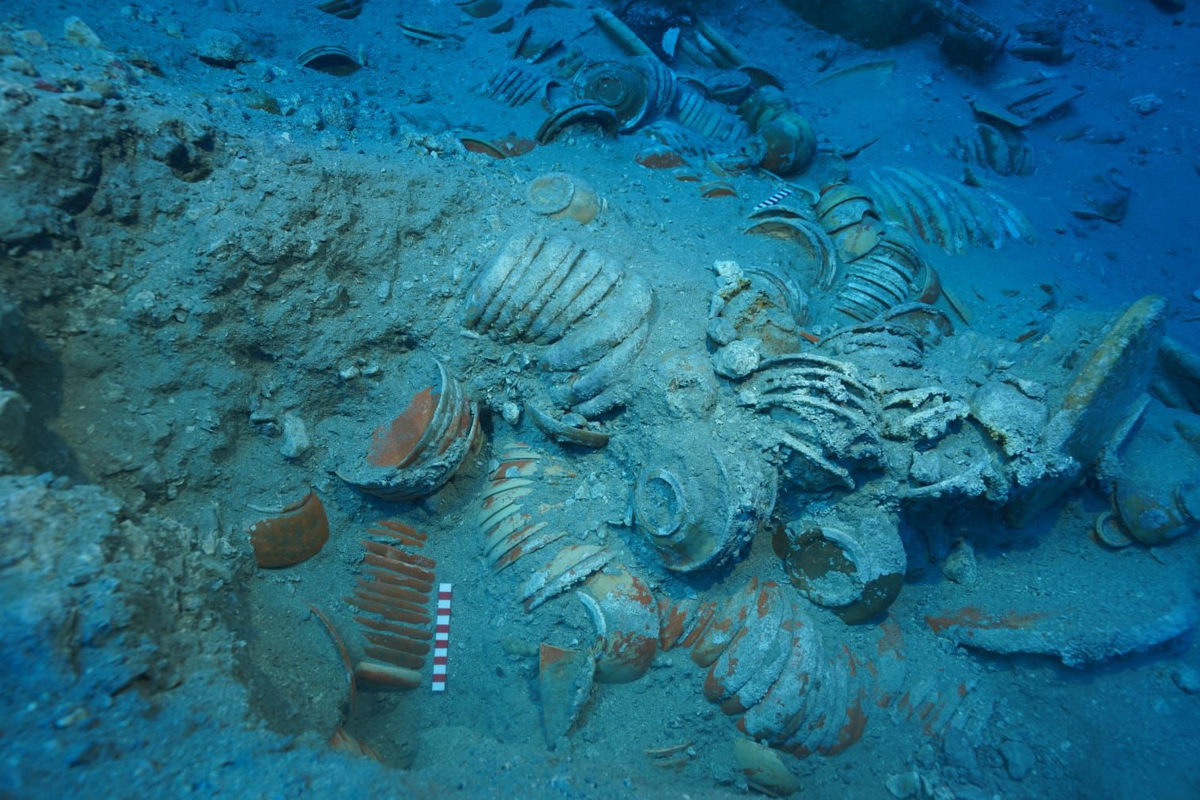 Preserved shipwreck contains 2,000-year-old ceramic treasures