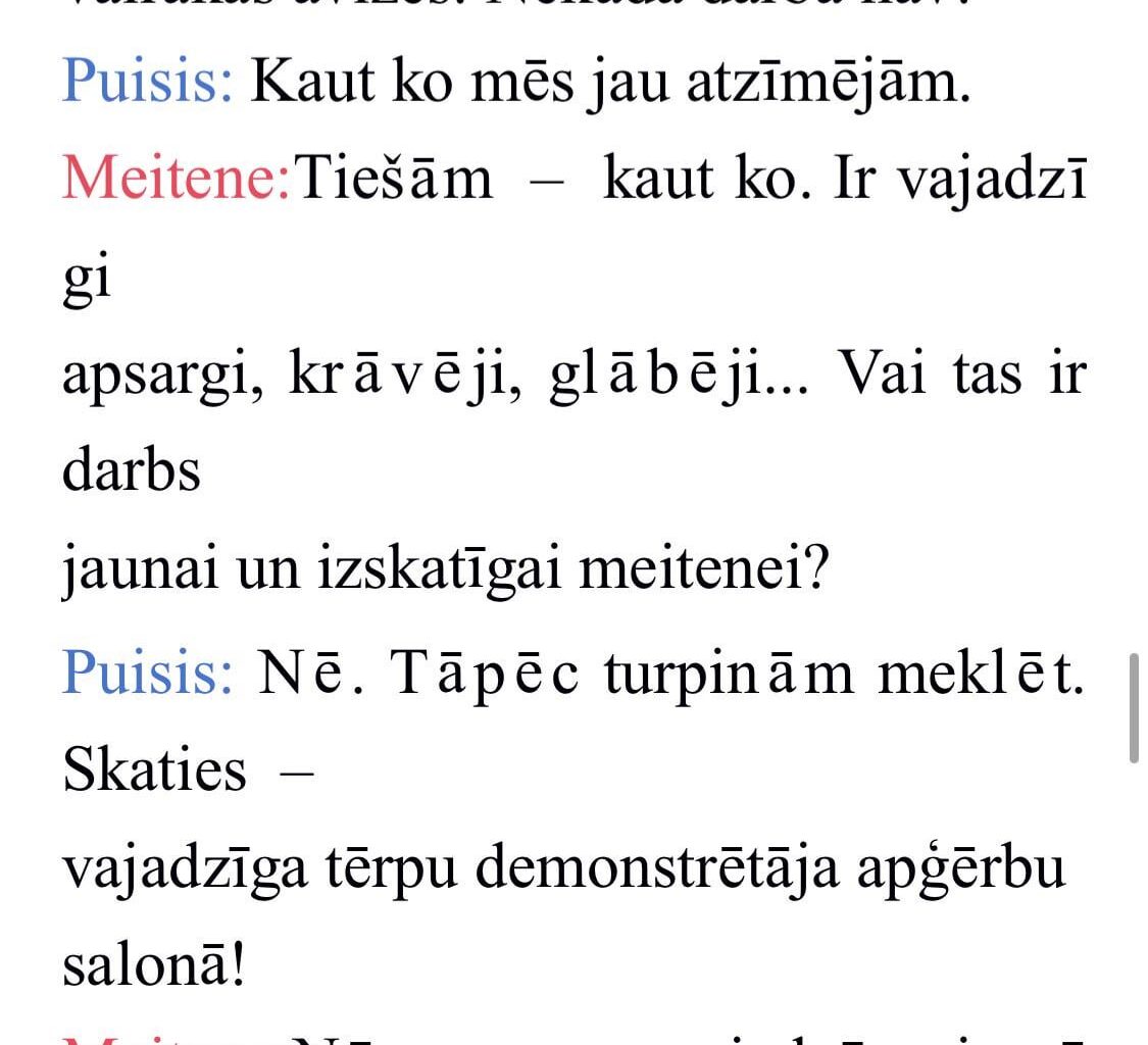 About material for Latvian study