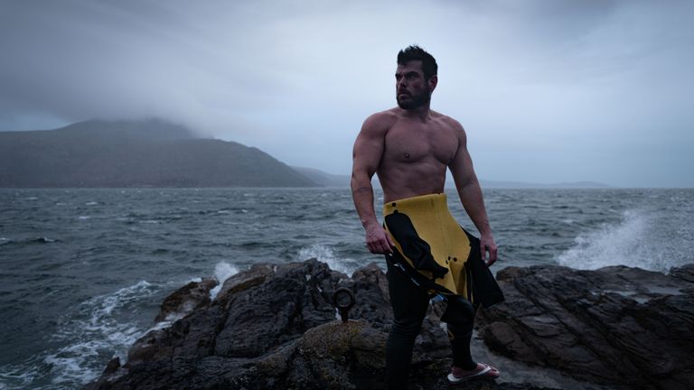 Ross Edgley Iceland swim. Pic: James Appleton/BMW