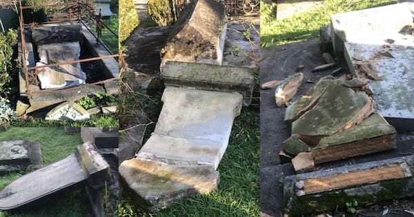 Graves smashed at historic Auckland cemetery