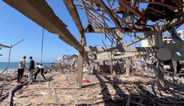 Israeli strike on cafe near Gaza City port kills dozens, hospital official says