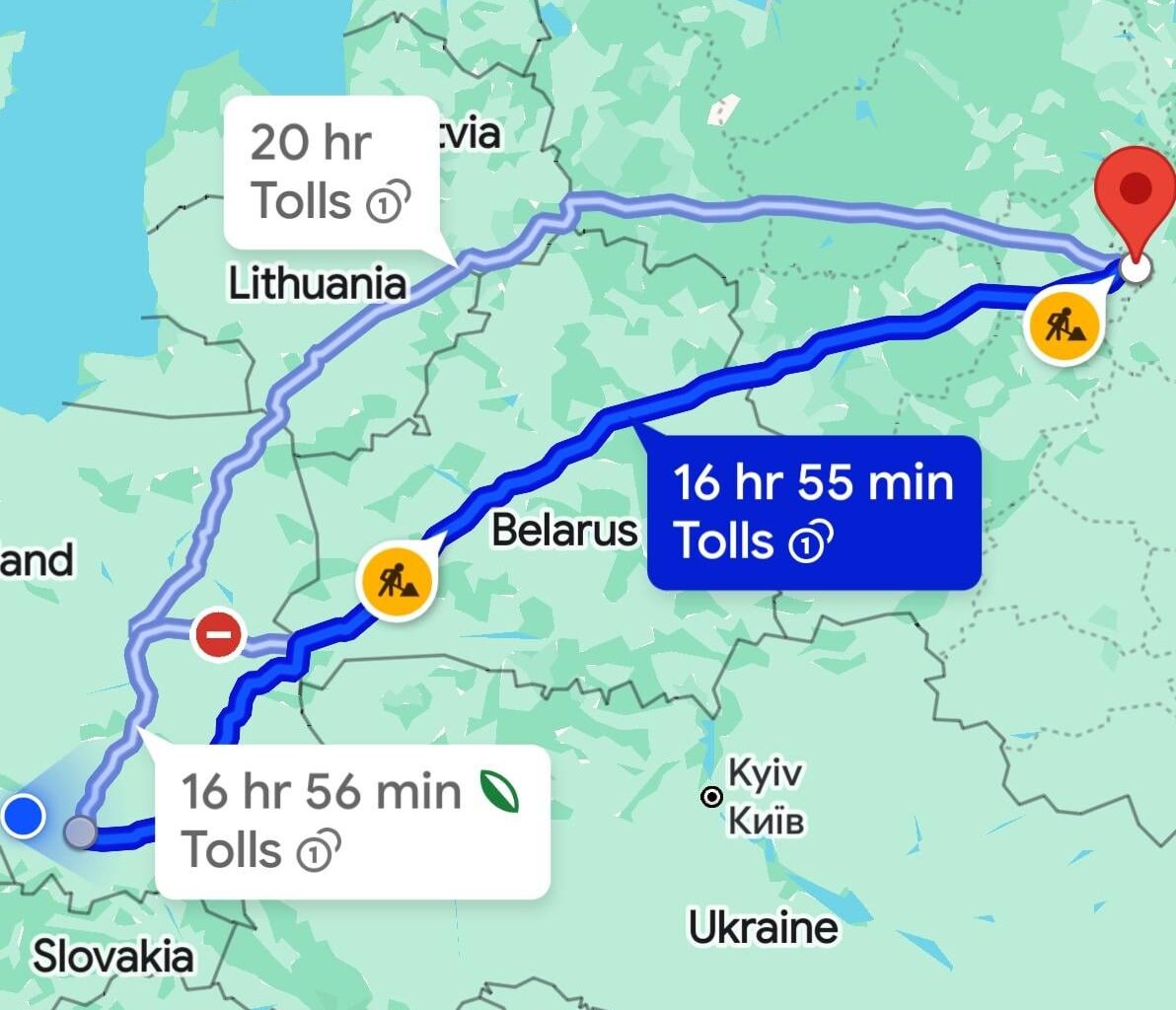 You can drive for 17 hours without leaving Poland