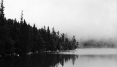 Štrbské Pleso v oblakoch - ČB film