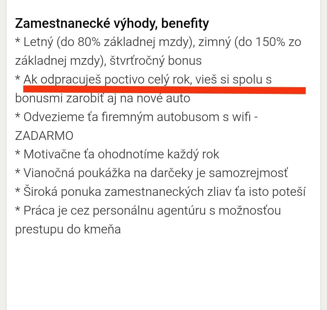 Zamestnanecké výhody