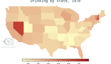 [OC] Drinking by state, 1970-2022