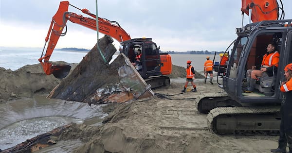 British ship found at Canterbury river after grounding 160 years ago