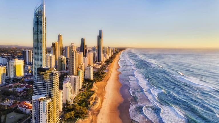 The Gold Coast has sandy beaches, world-class surfing spots and lively entertainment precincts