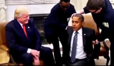 A screengrab from the video shows former US president Barack Obama being arrested. (Photo Credit: Donald Trump/Truth Social)