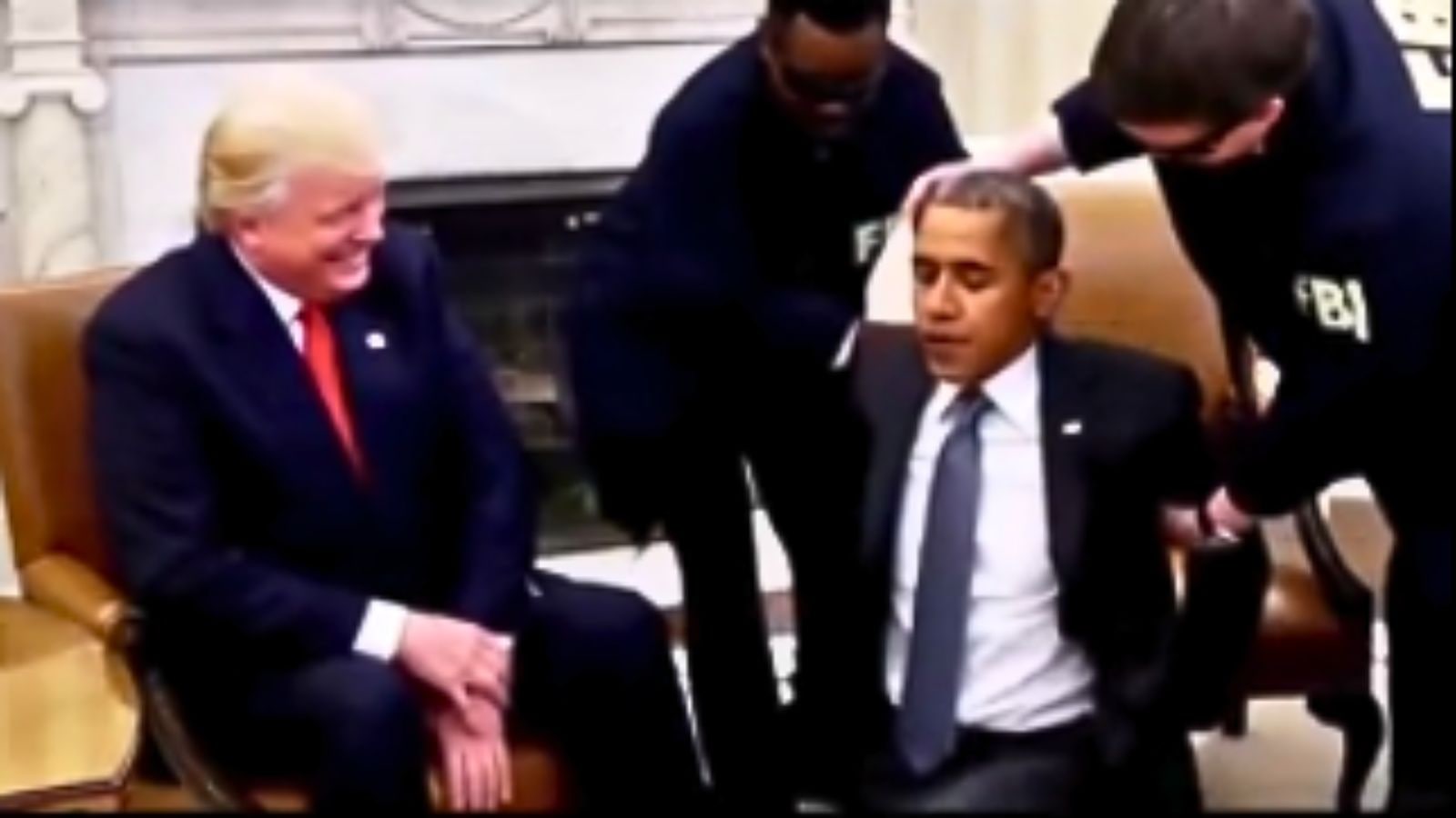 A screengrab from the video shows former US president Barack Obama being arrested. (Photo Credit: Donald Trump/Truth Social)
