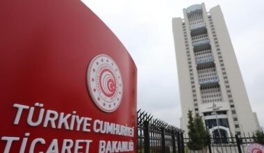 Exterior view of the Turkish Trade Ministry headquarters in Ankara, Türkiye, accessed on April 16, 2025. (AA Photo)