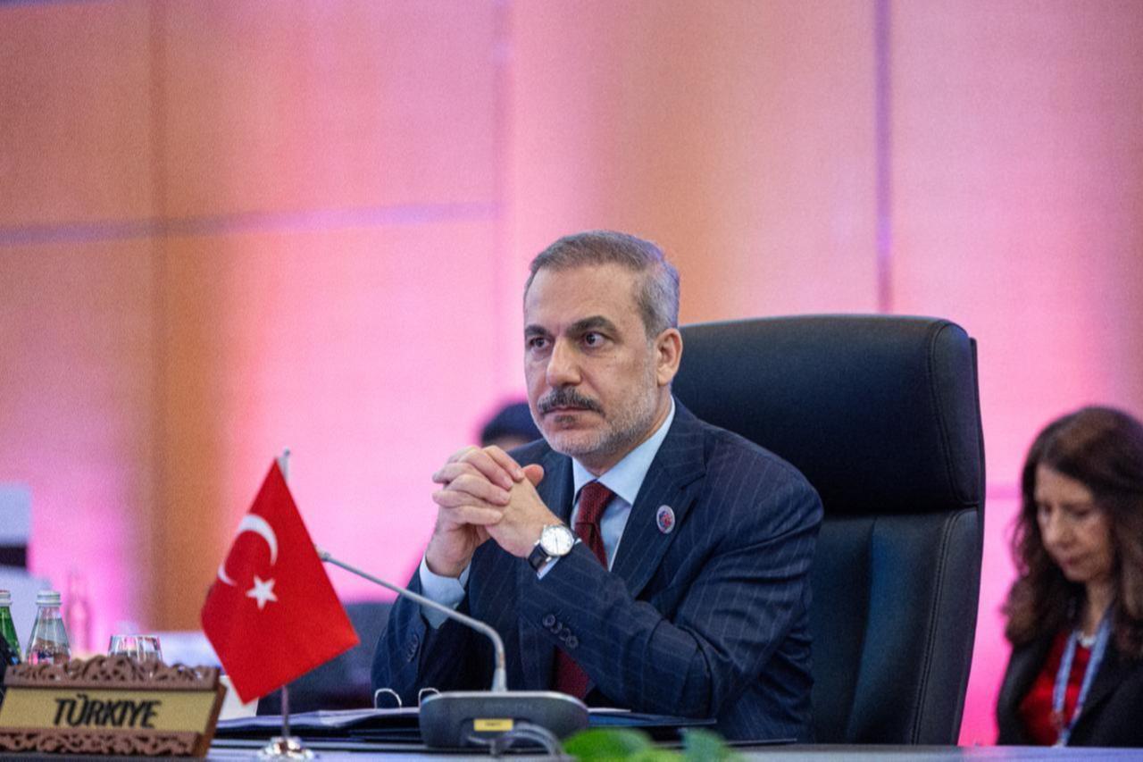 Turkish Foreign Minister Hakan Fidan attends trilateral meeting between Malaysia, Türkiye and ASEAN Secretariat in Kuala Lumpur, Malaysia, July 11, 2025. (AA Photo)