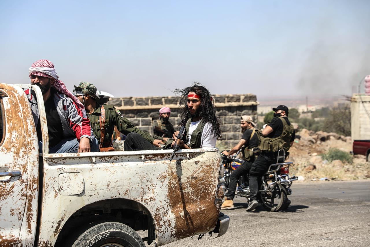 Clashes continue between Bedouin Arabs and some Druze armed groups in Sweida, Syria on July 19, 2025. (AA Photo)